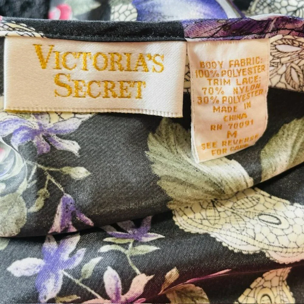 Vintage Victoria’s Secret Gold Label Teddy Romper Lace Floral Satin Dainty Med - Picture 9 of 13